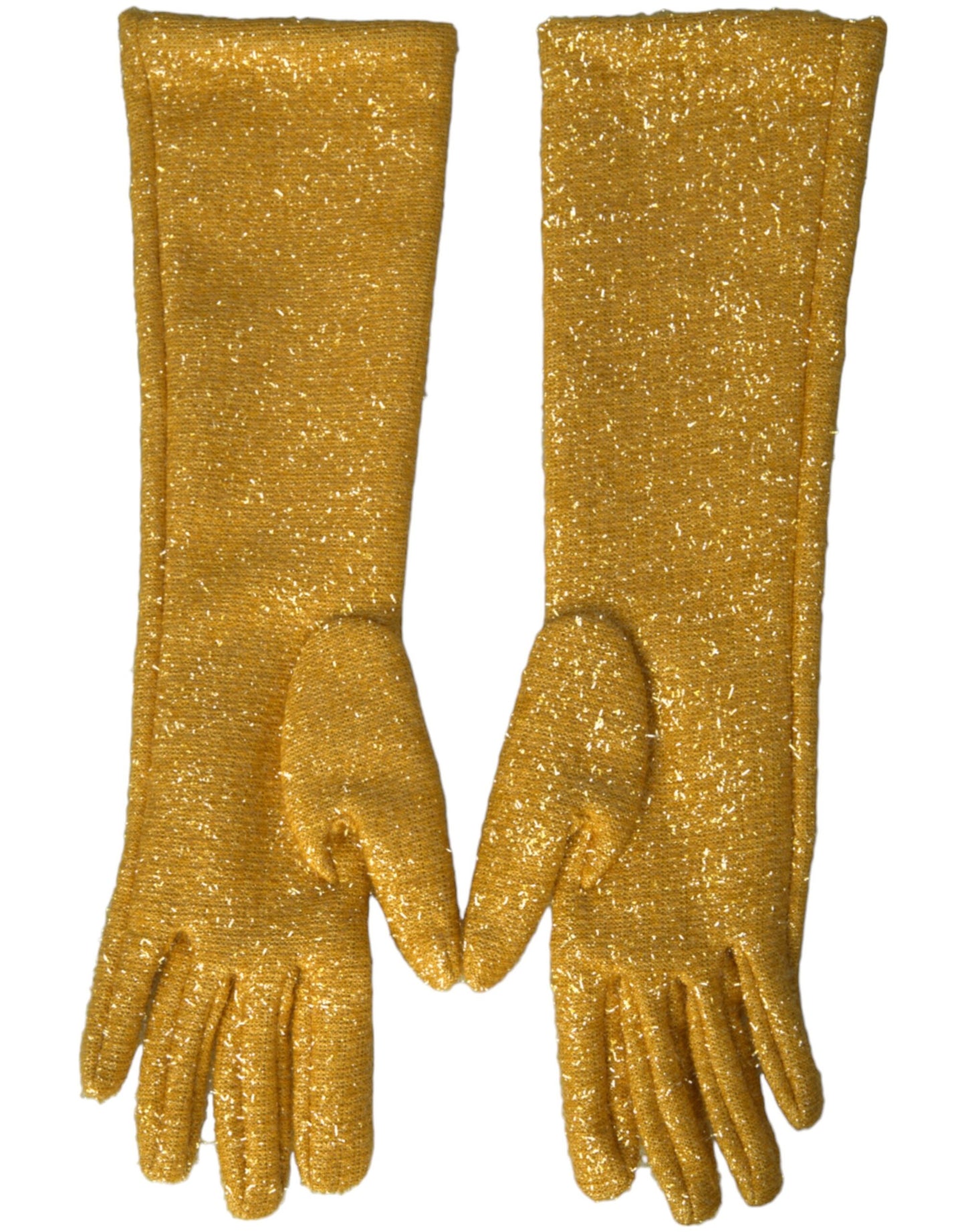 Guantes Fantasia de lúrex dorados hasta la mitad del brazo