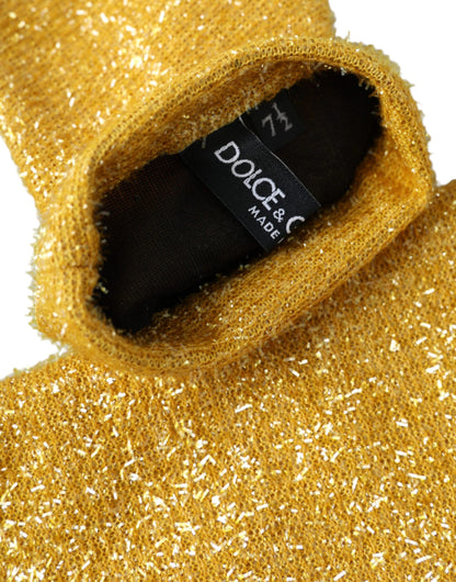 Guantes Fantasia de lúrex dorados hasta la mitad del brazo