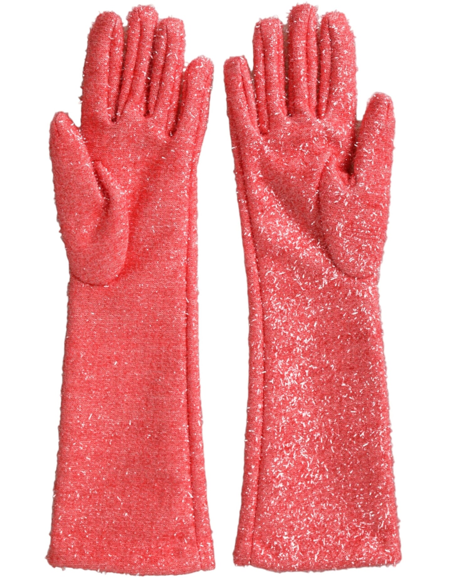 Guantes Fantasia de lúrex rosa hasta la mitad del brazo
