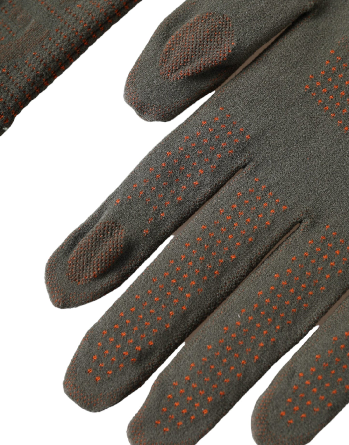 Guantes elásticos de algodón marrón hasta la muñeca