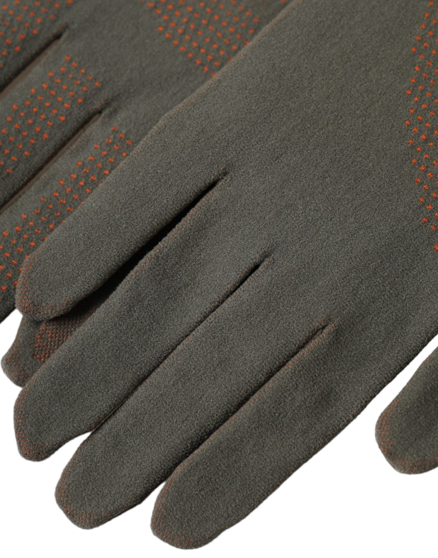 Guantes elásticos de algodón marrón hasta la muñeca