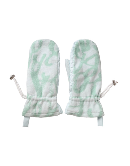 Guantes de nailon blanco de vellón hasta la muñeca
