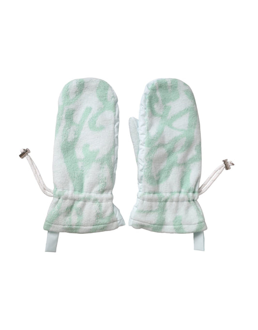Guantes de nailon blanco de vellón hasta la muñeca