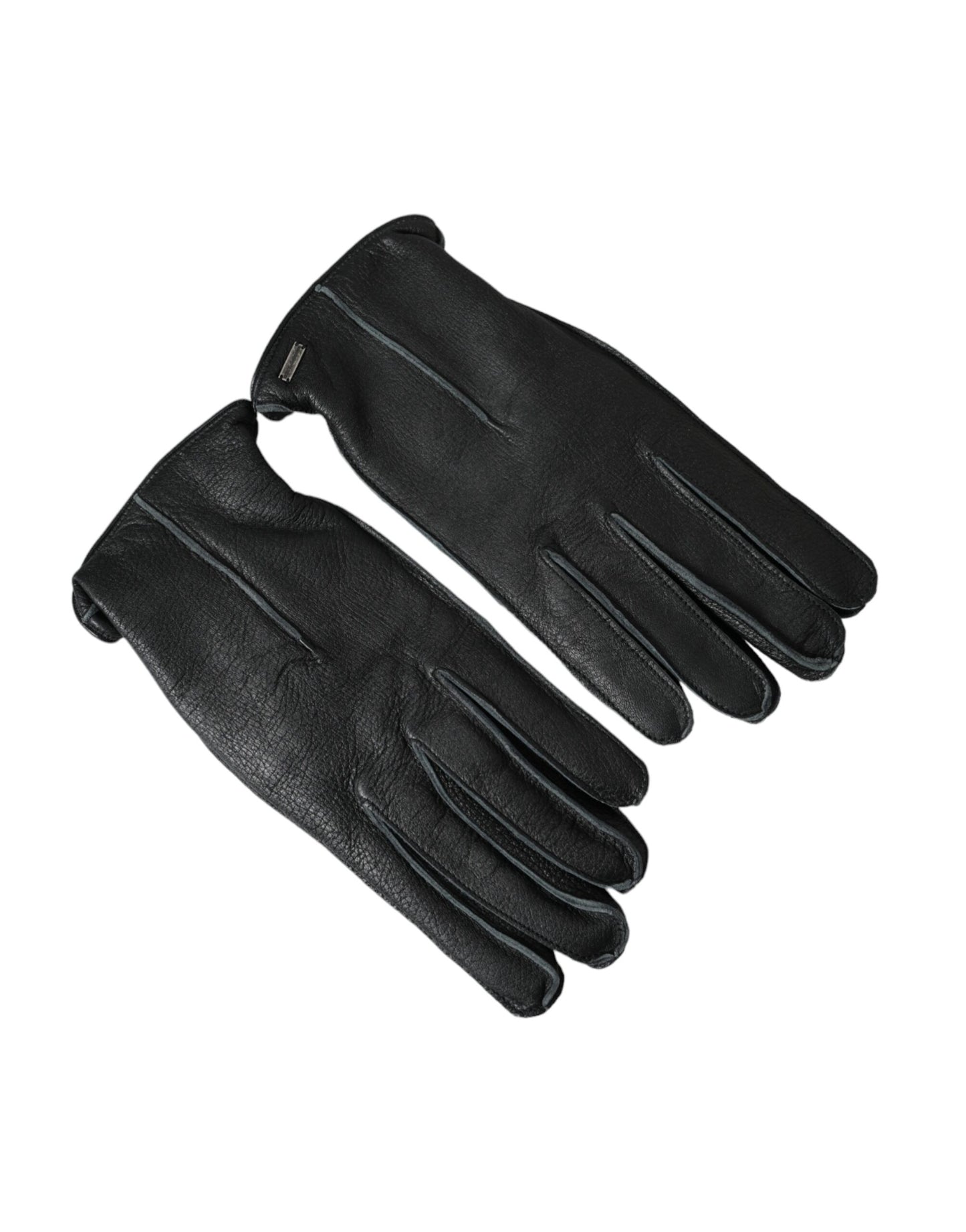 Guantes de piel de ciervo negra hasta la muñeca
