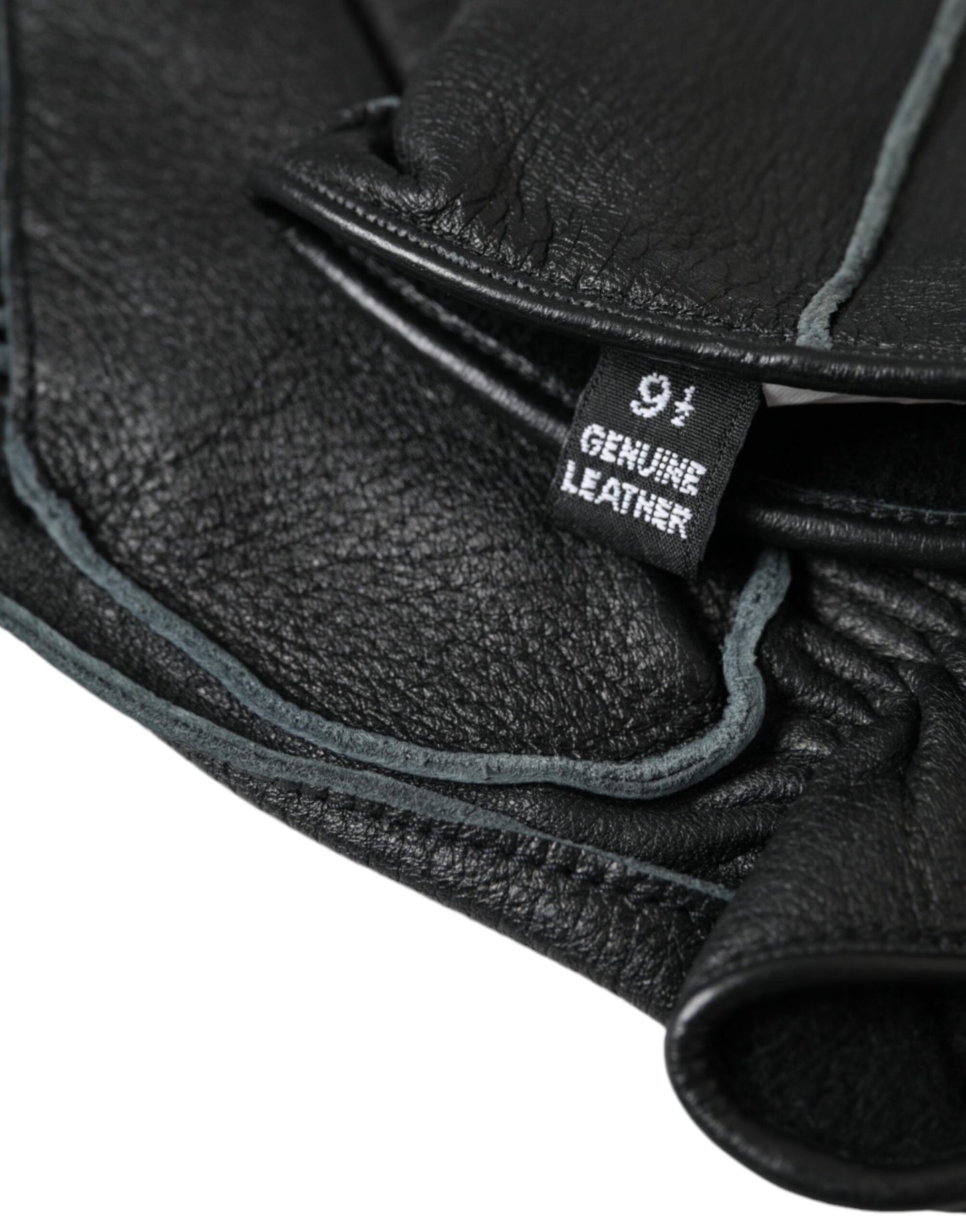 Guantes de piel de ciervo negra hasta la muñeca