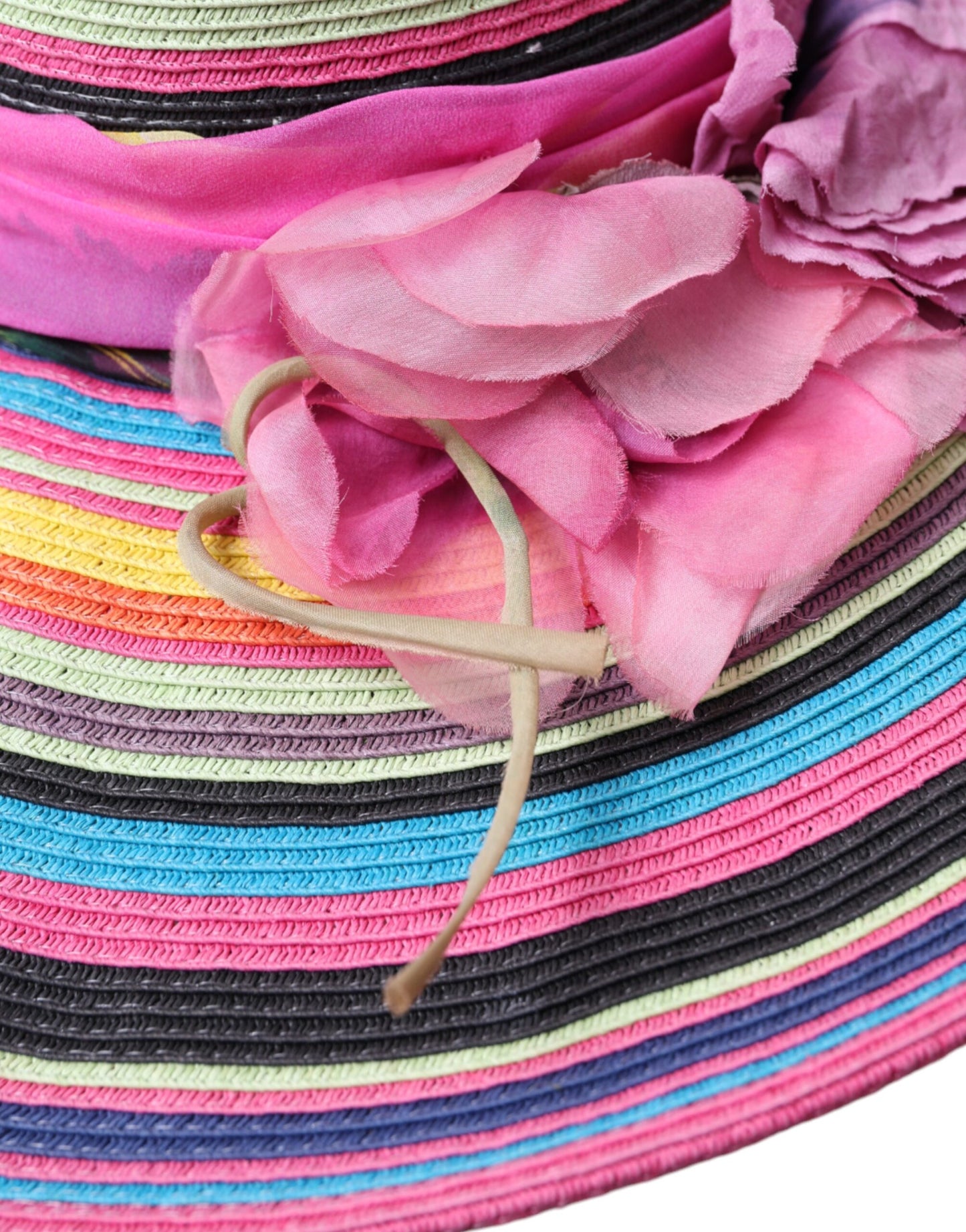 Sombrero flexible de ala ancha de fantasía multicolor
