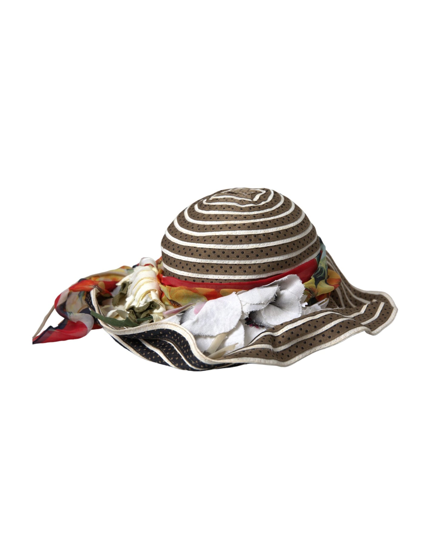 Sombrero flexible de ala ancha de fantasía multicolor