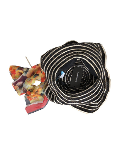 Sombrero flexible de ala ancha de fantasía multicolor