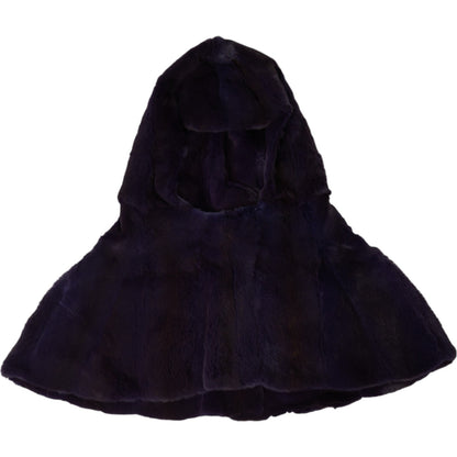 Gorro envolvente de piel de comadreja negra