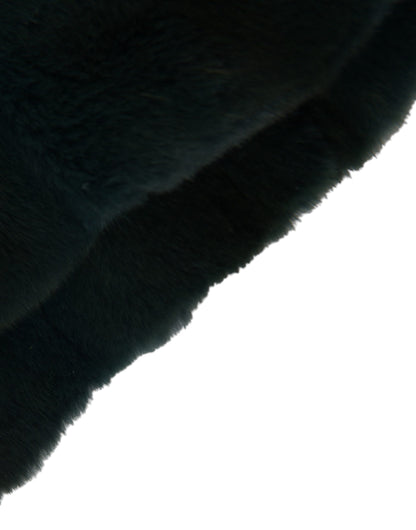 Gorro envolvente de piel de comadreja negra