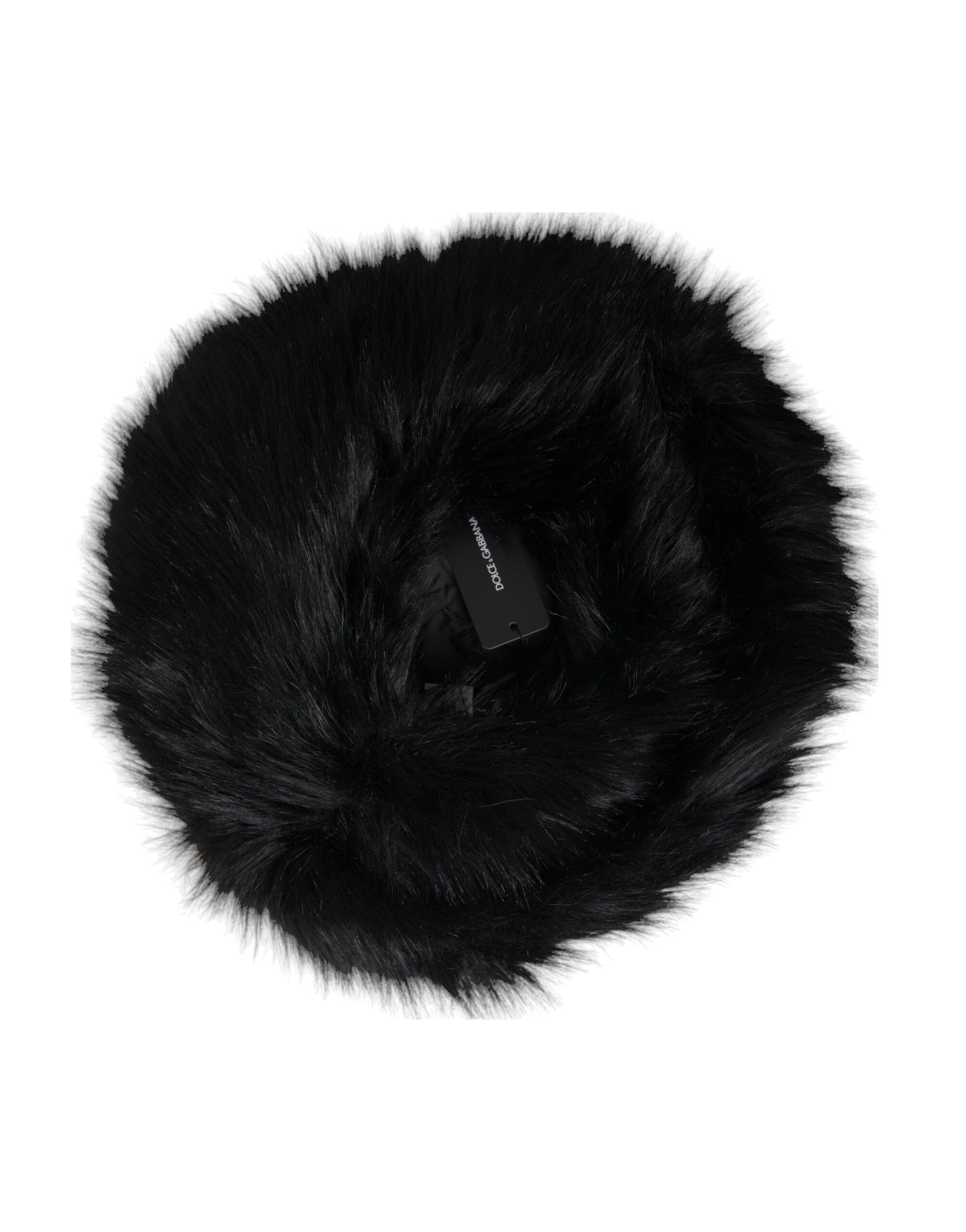 Sombrero de pescador de piel sintética negra para mujer