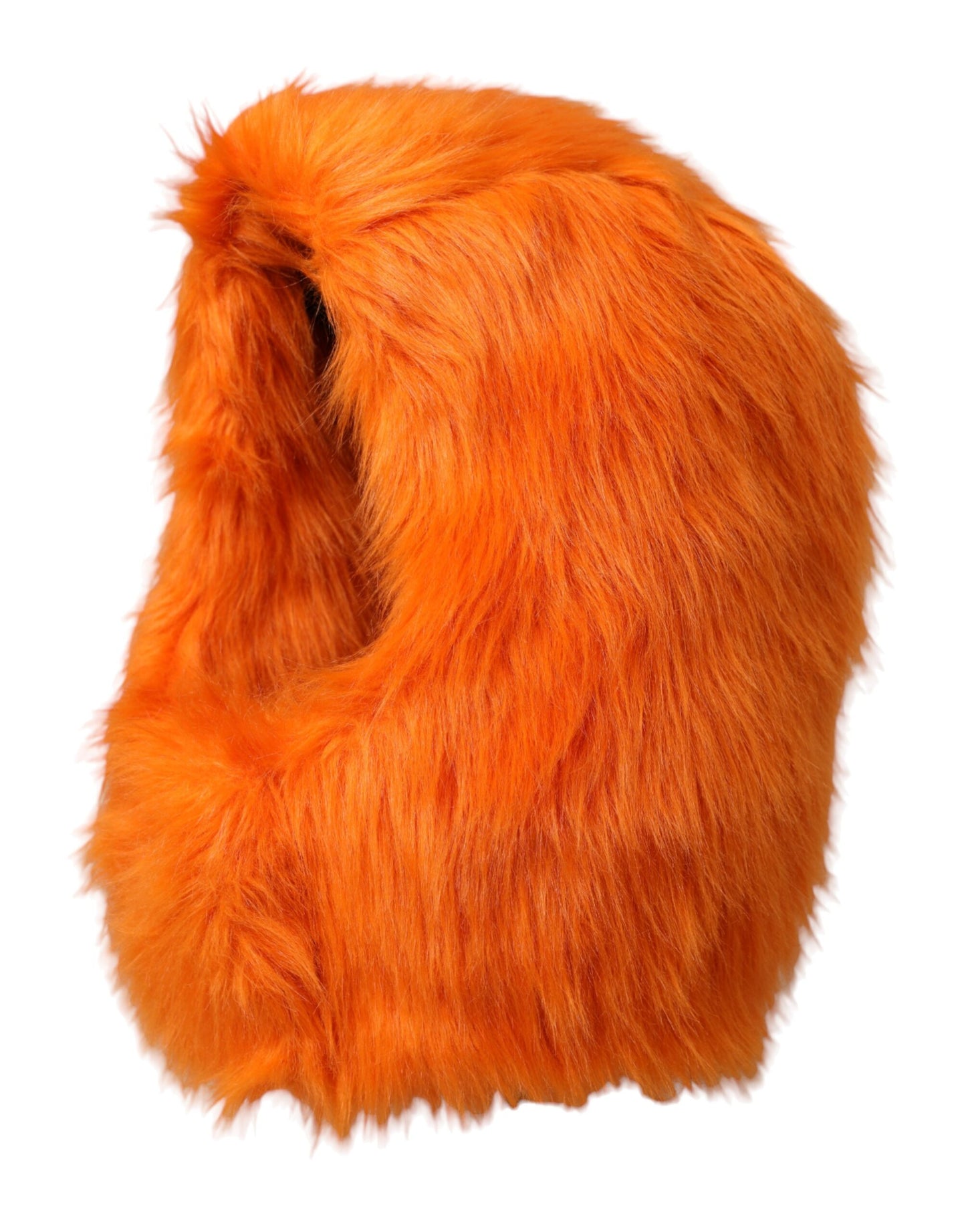 Gorro envolvente de piel sintética naranja