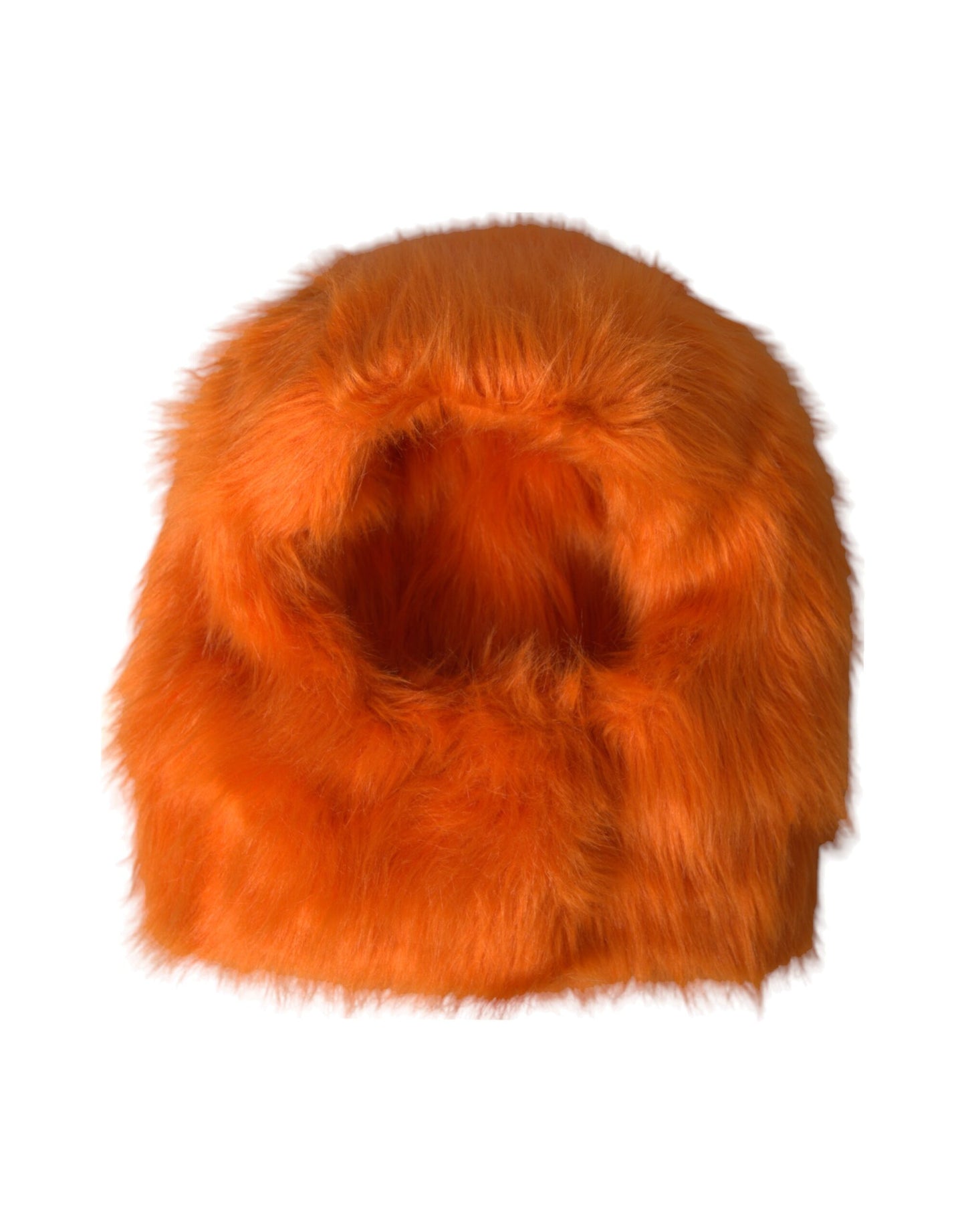 Gorro envolvente de piel sintética naranja