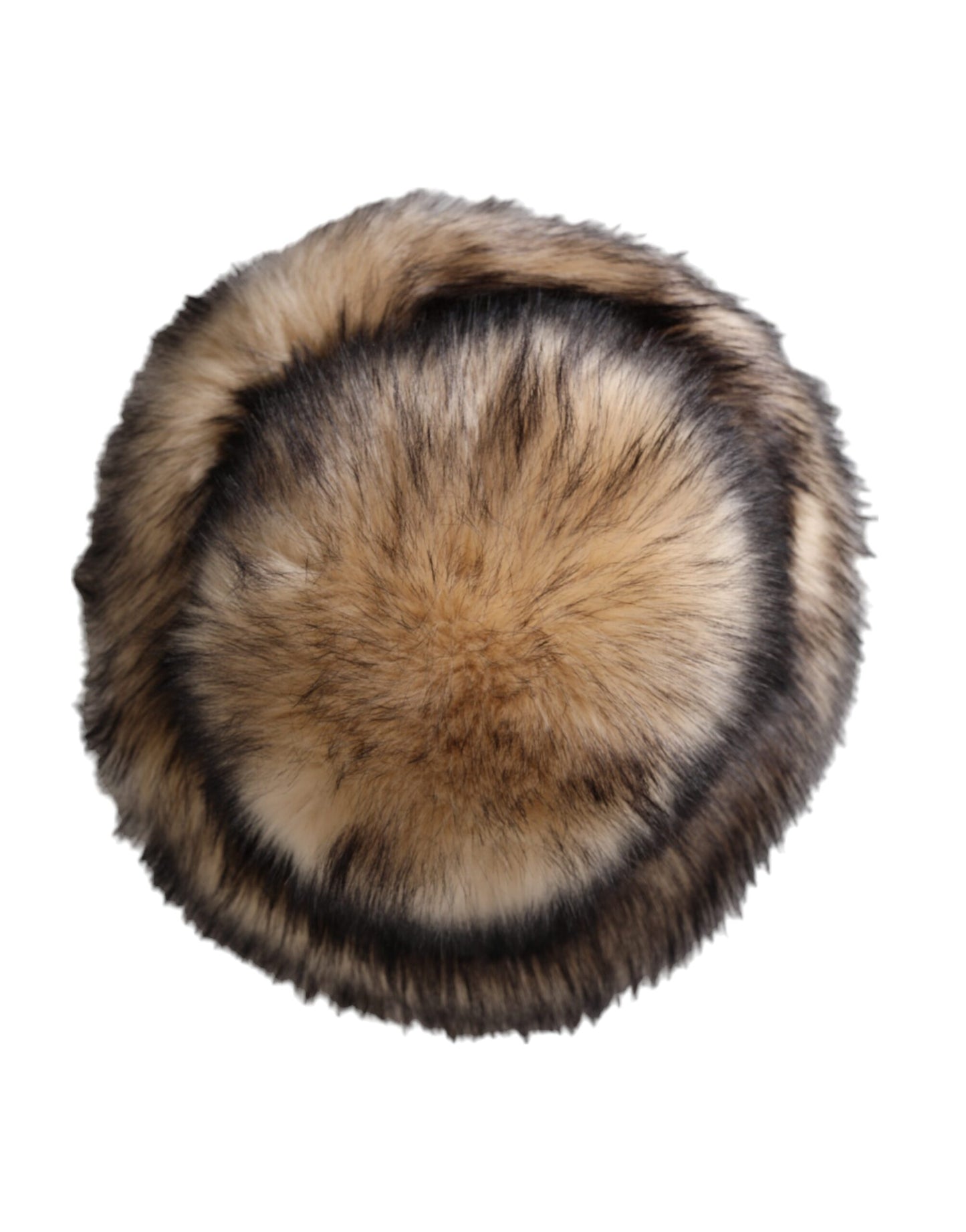 Sombrero fedora de modacrílico de piel sintética marrón