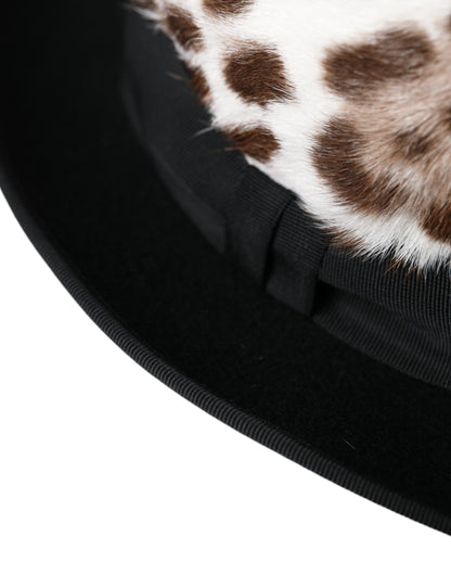 Sombrero Fedora de leopardo multicolor para mujer