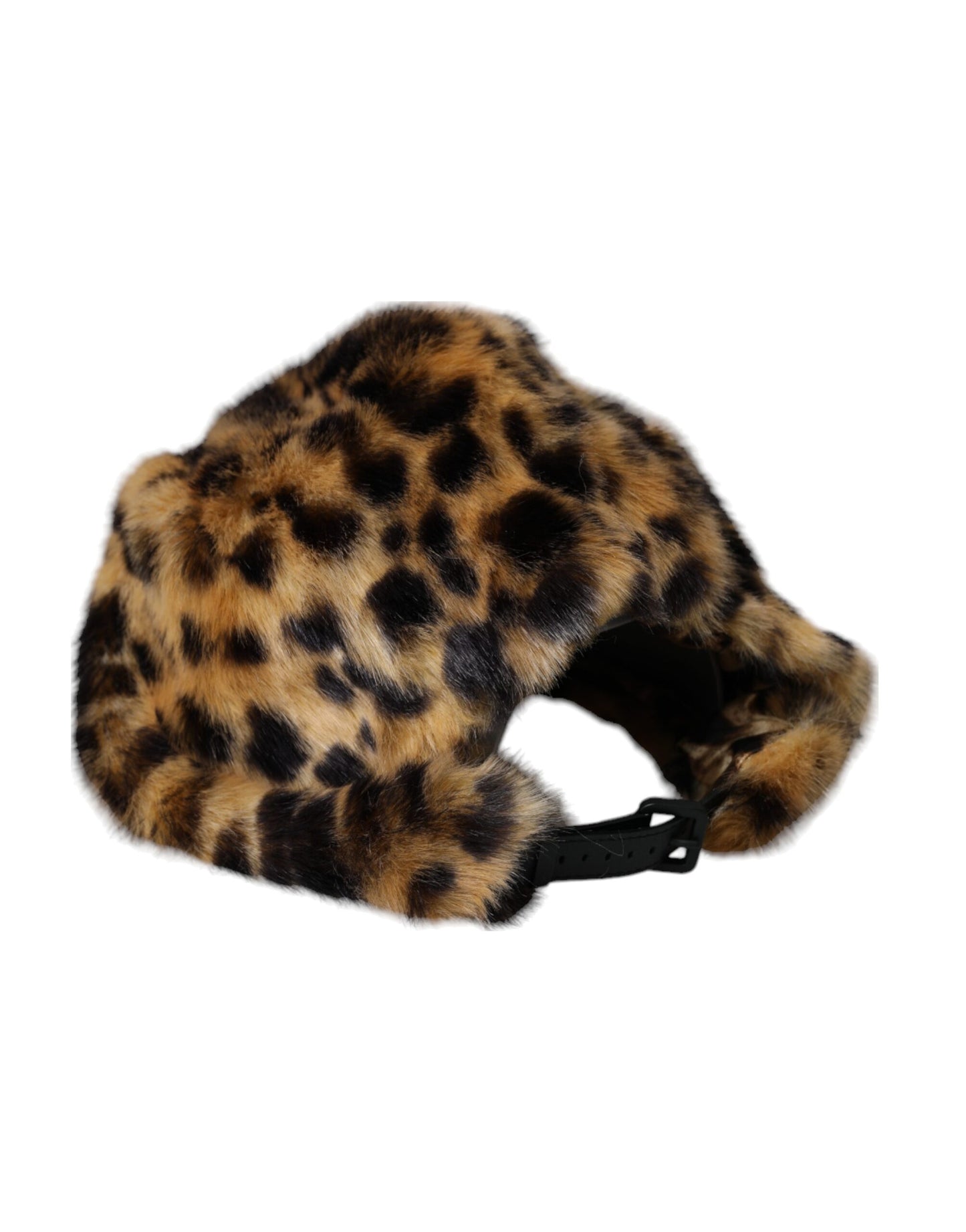 Sombrero de pescador de piel de leopardo marrón para mujer