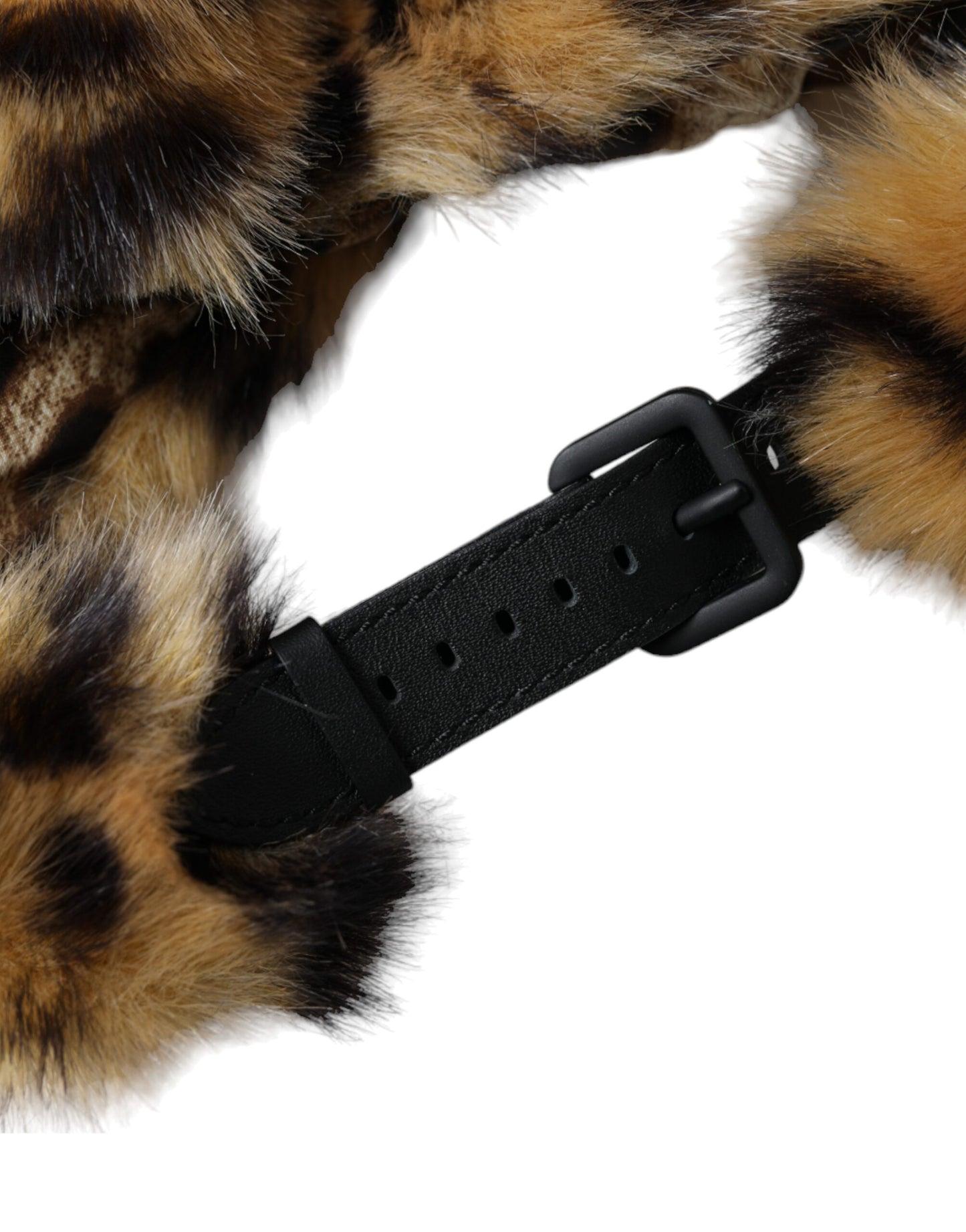 Sombrero de pescador de piel de leopardo marrón para mujer