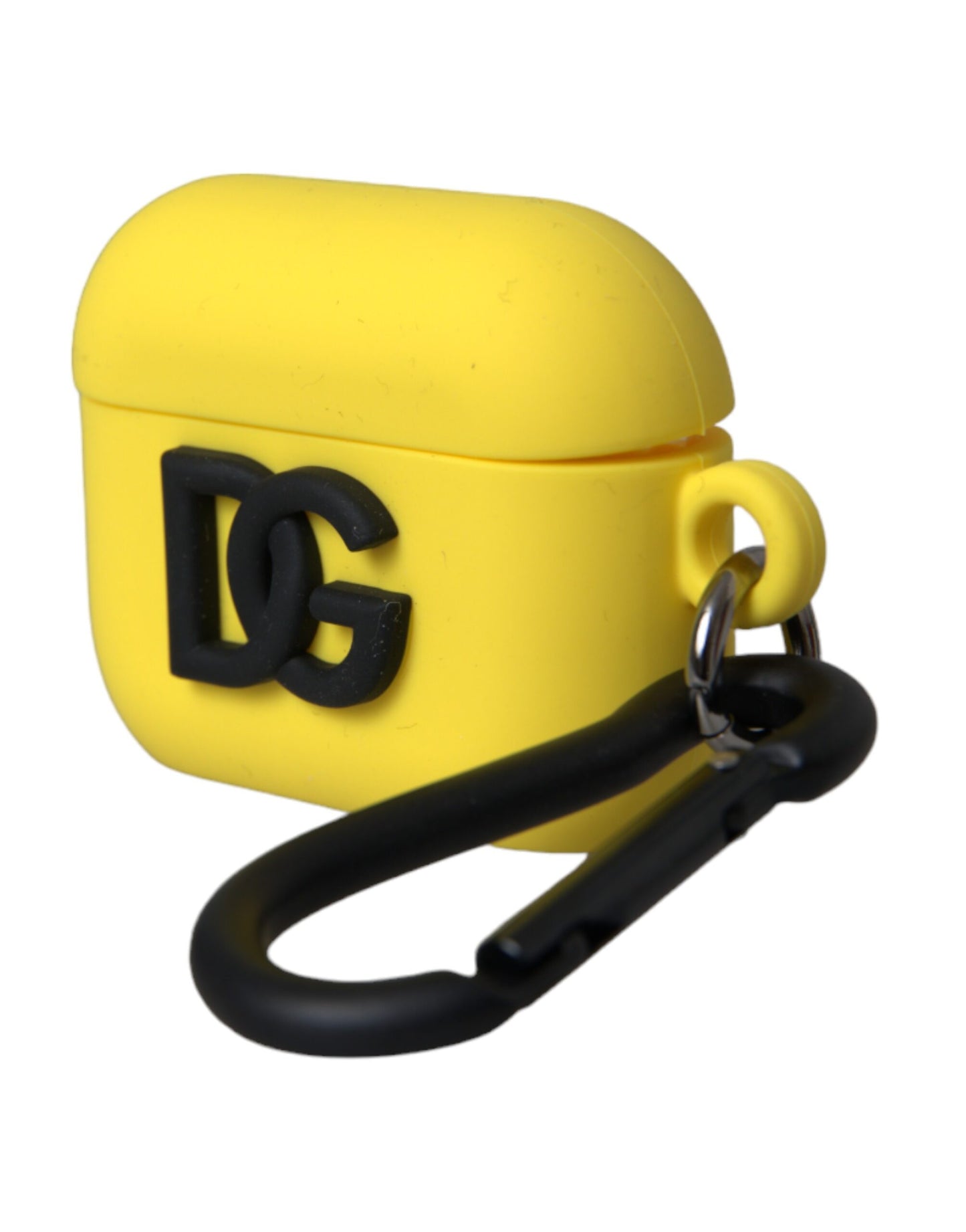 Estuche de silicona amarillo con logotipo en relieve para Airpods