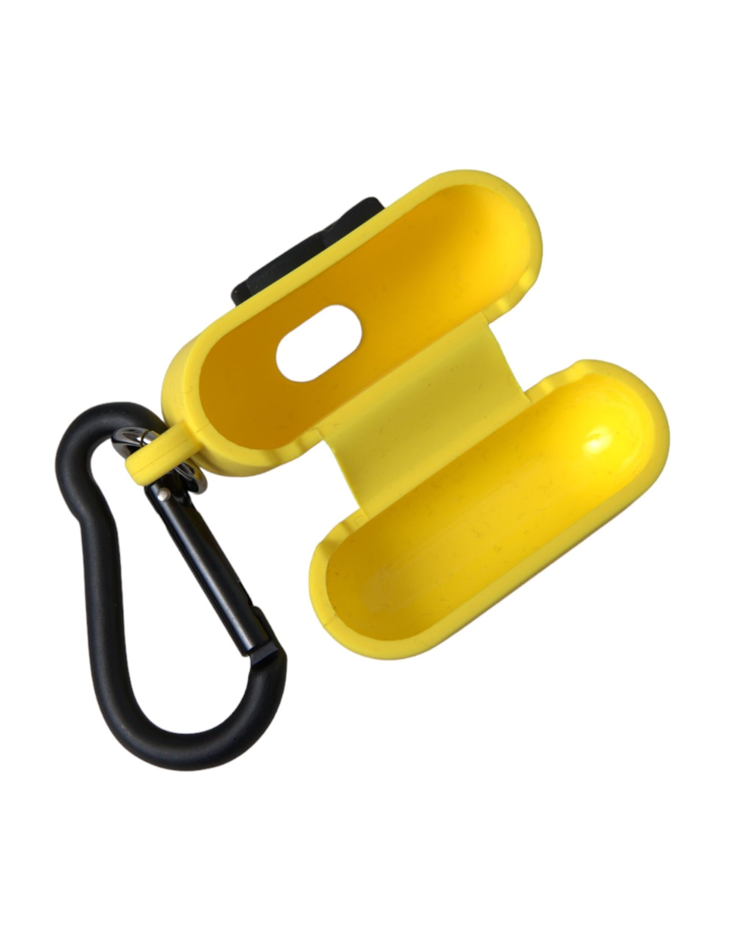 Estuche de silicona amarillo con logotipo en relieve para Airpods