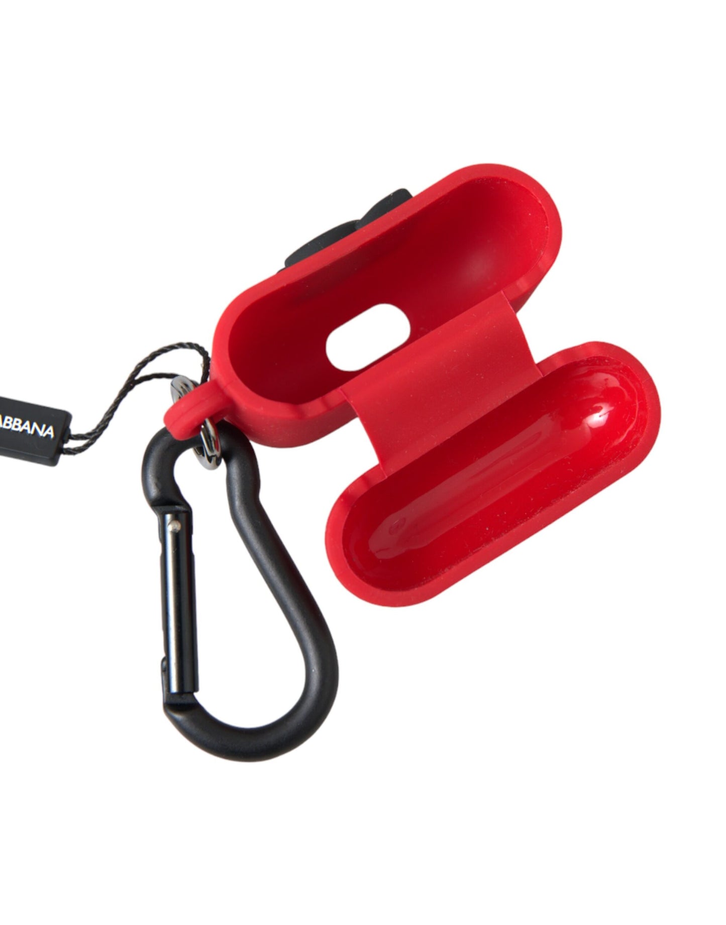 Estuche para Airpods con logotipo en relieve de silicona roja