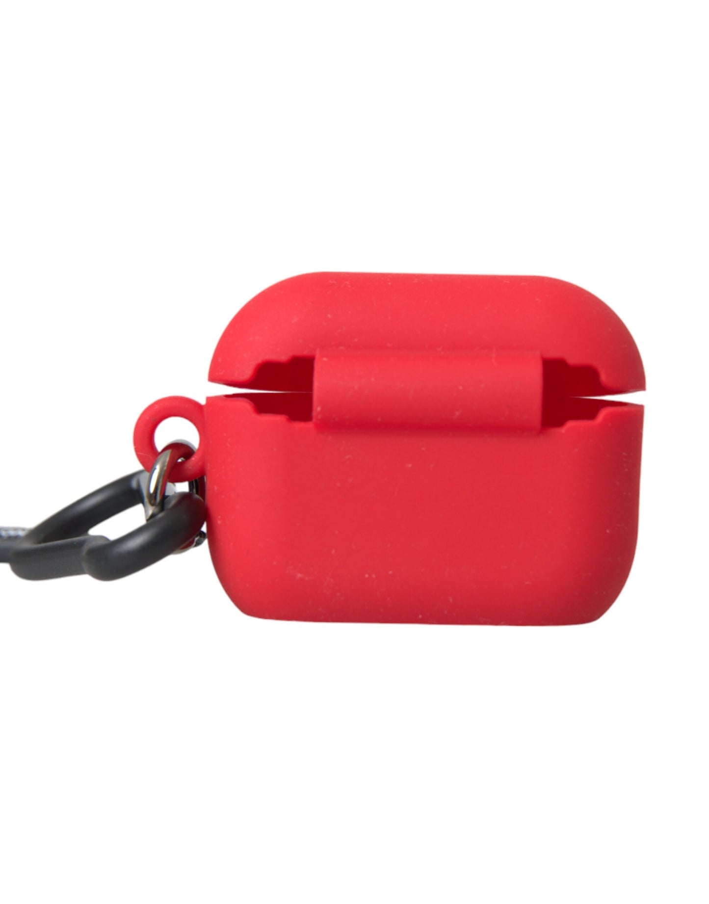 Estuche para Airpods con logotipo en relieve de silicona roja