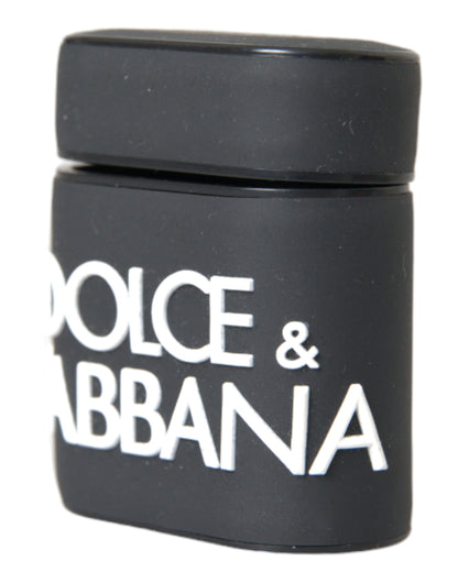 Funda para AirPods de silicona con logotipo en relieve en blanco y negro