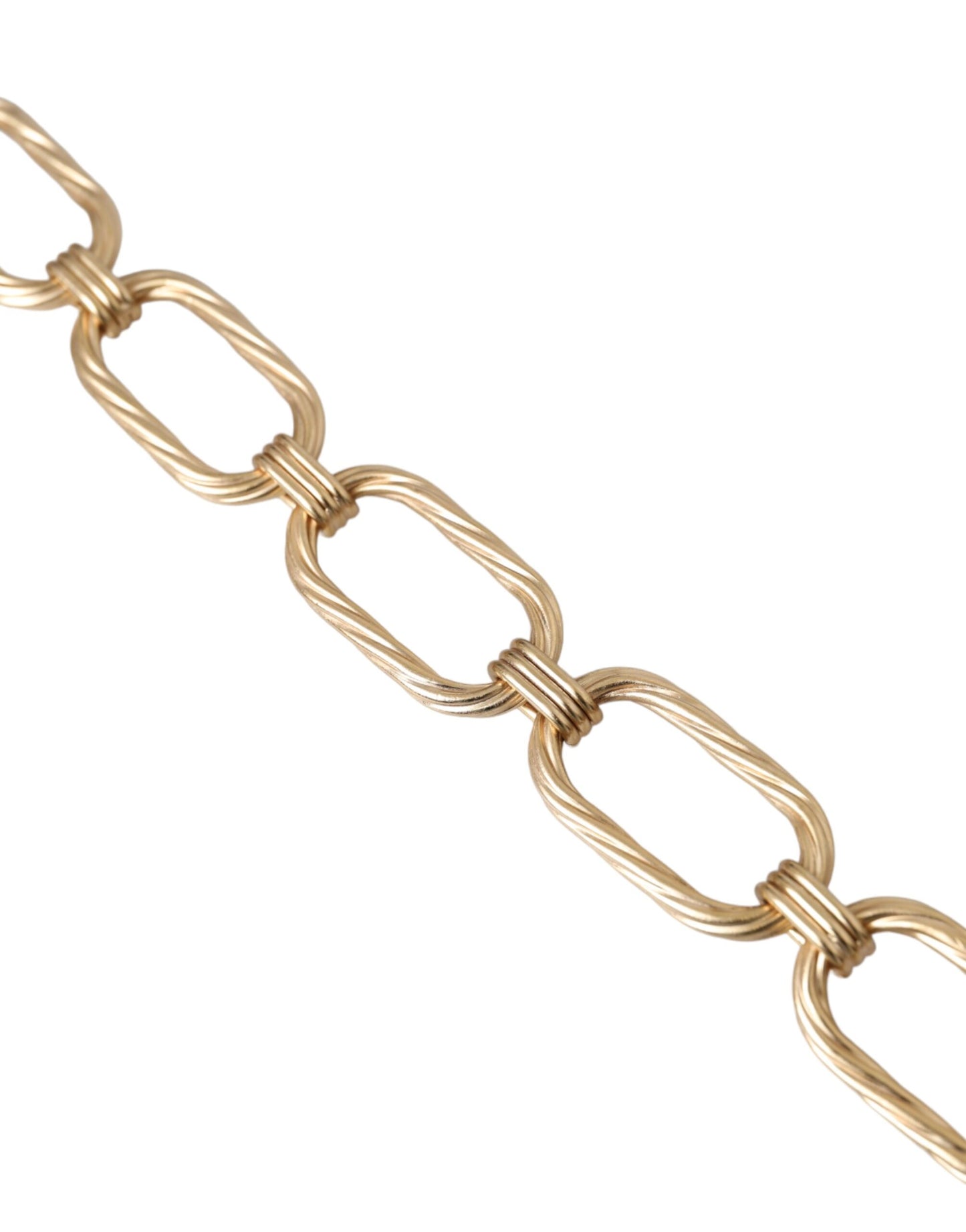 Collar de cadena de eslabones grandes de latón dorado