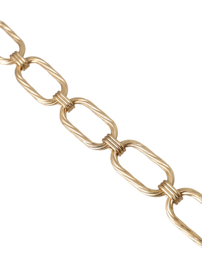 Collar de cadena de eslabones grandes de latón dorado