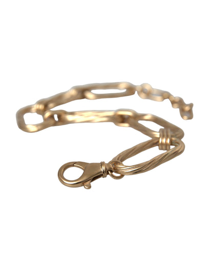 Collar de cadena de eslabones grandes de latón dorado
