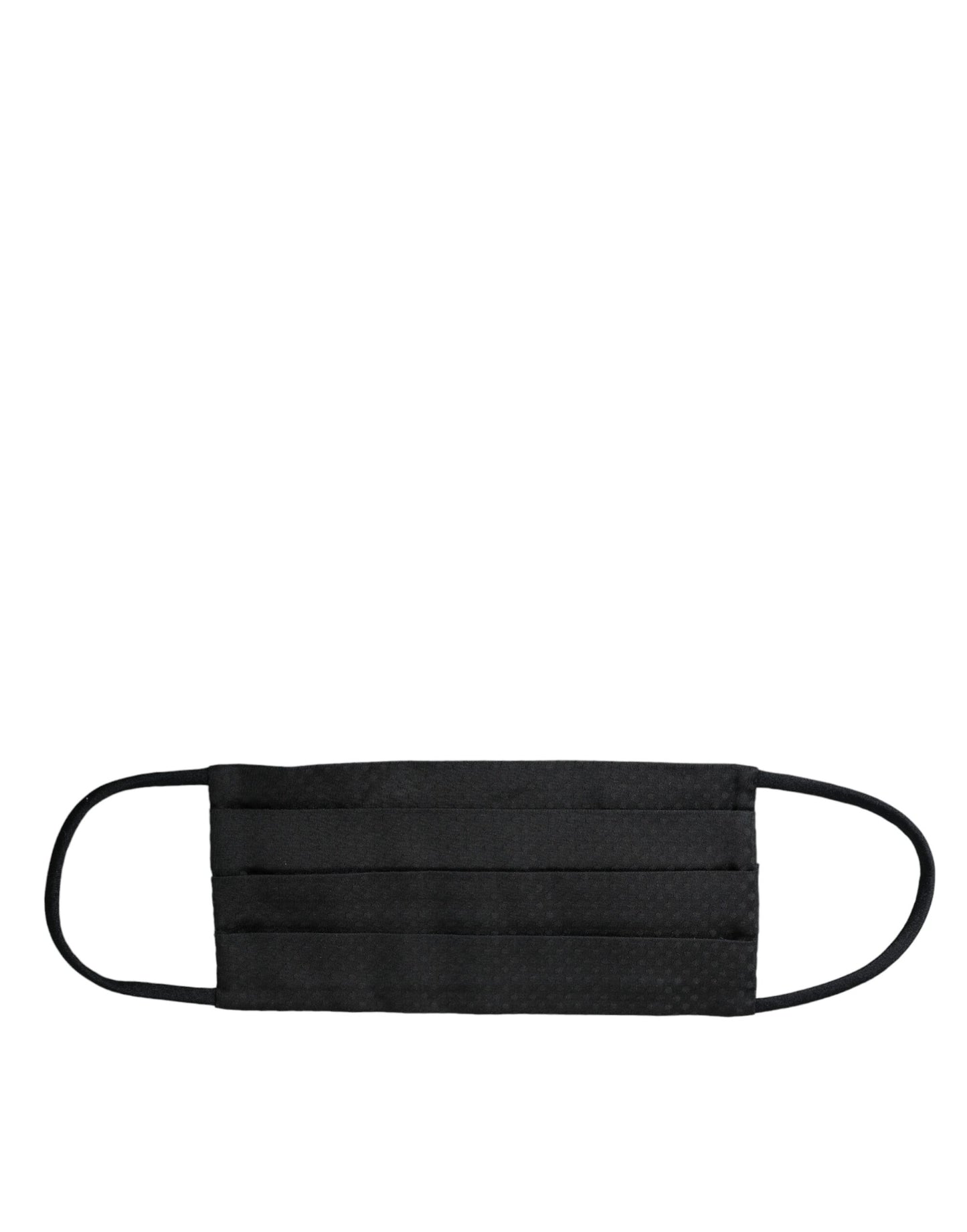 Mascarilla facial ajustable de seda 100 % negra con corbata