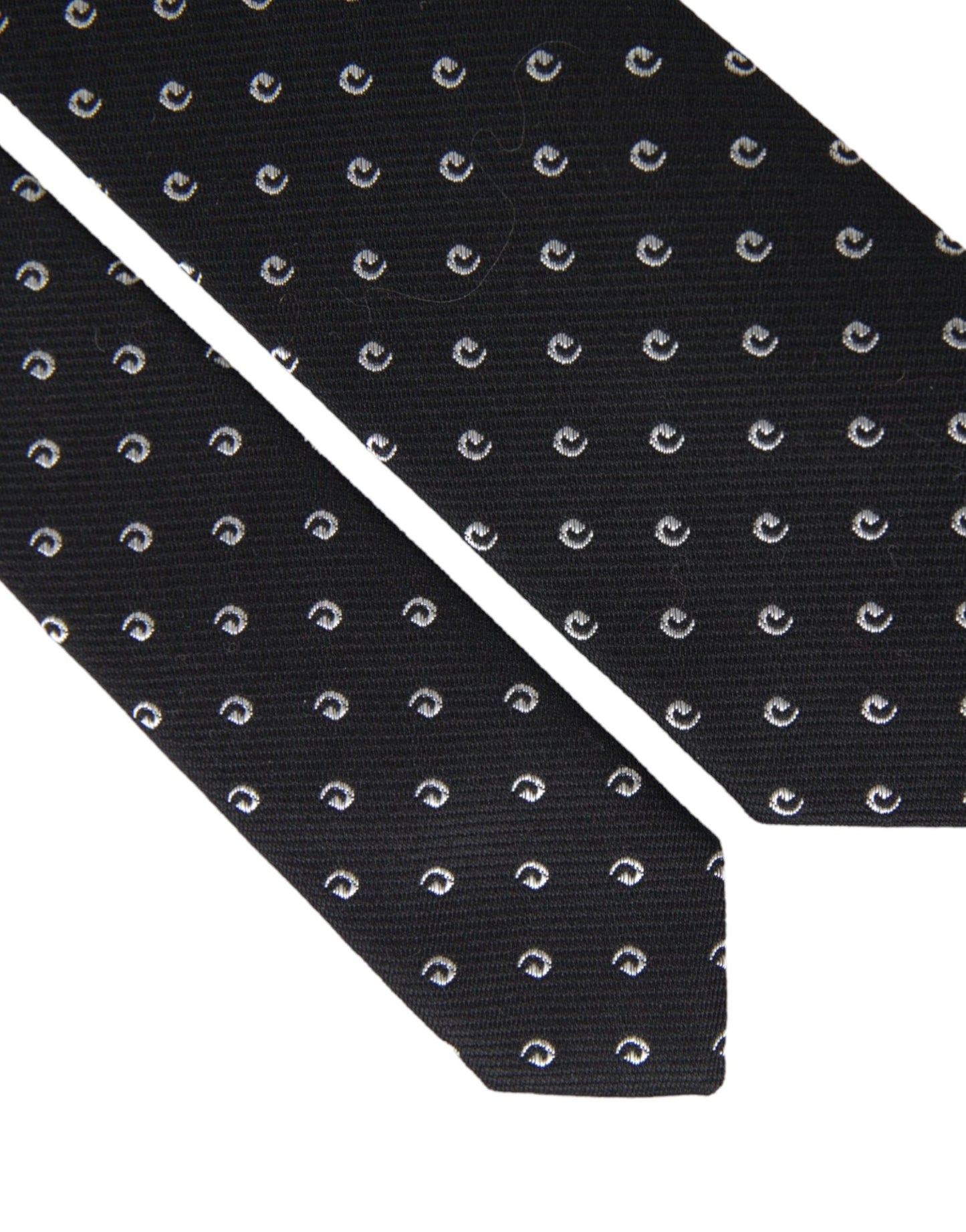 Corbata ajustable de mezcla de algodón con logotipo negro