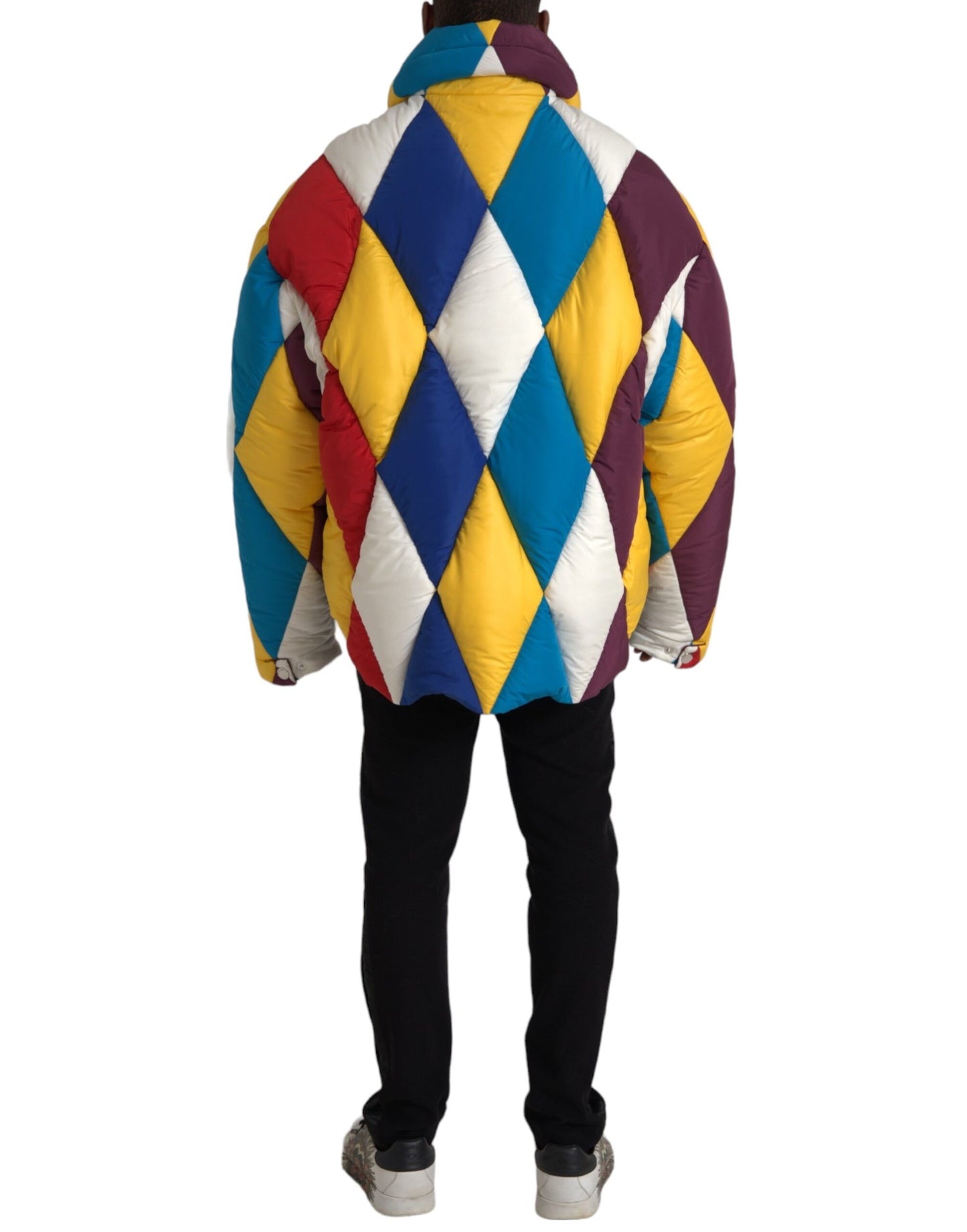 Chaqueta acolchada cortavientos multicolor para hombre