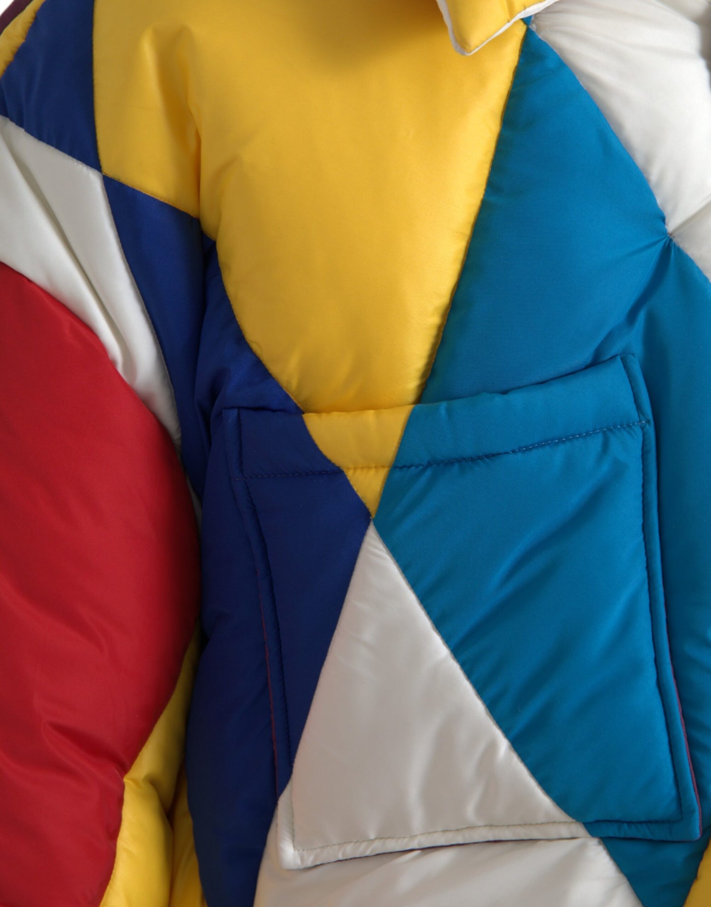 Chaqueta acolchada cortavientos multicolor para hombre