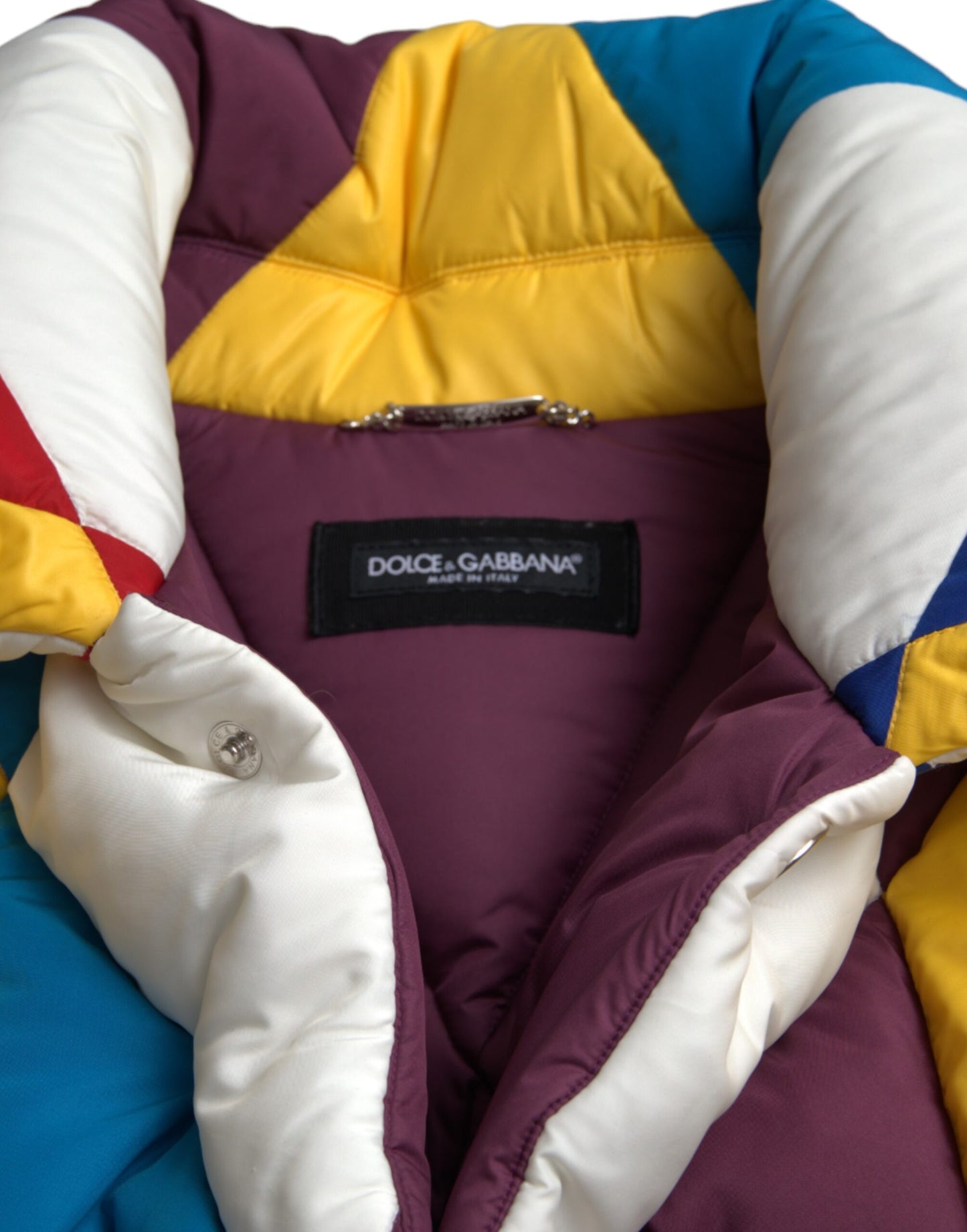 Chaqueta acolchada cortavientos multicolor para hombre