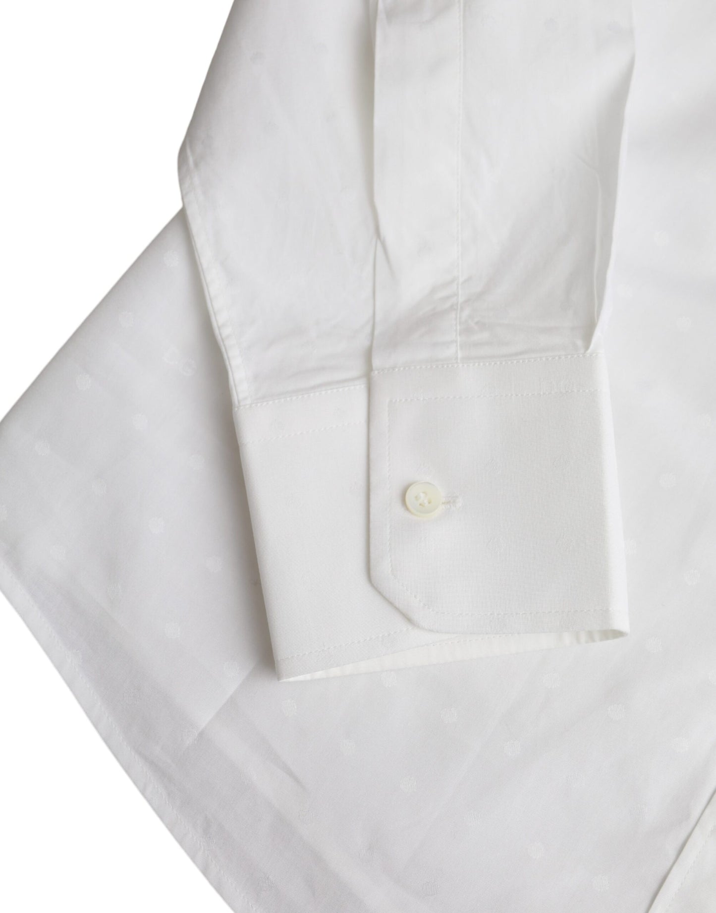 Camisa de vestir para hombre de algodón con logotipo blanco y dorado