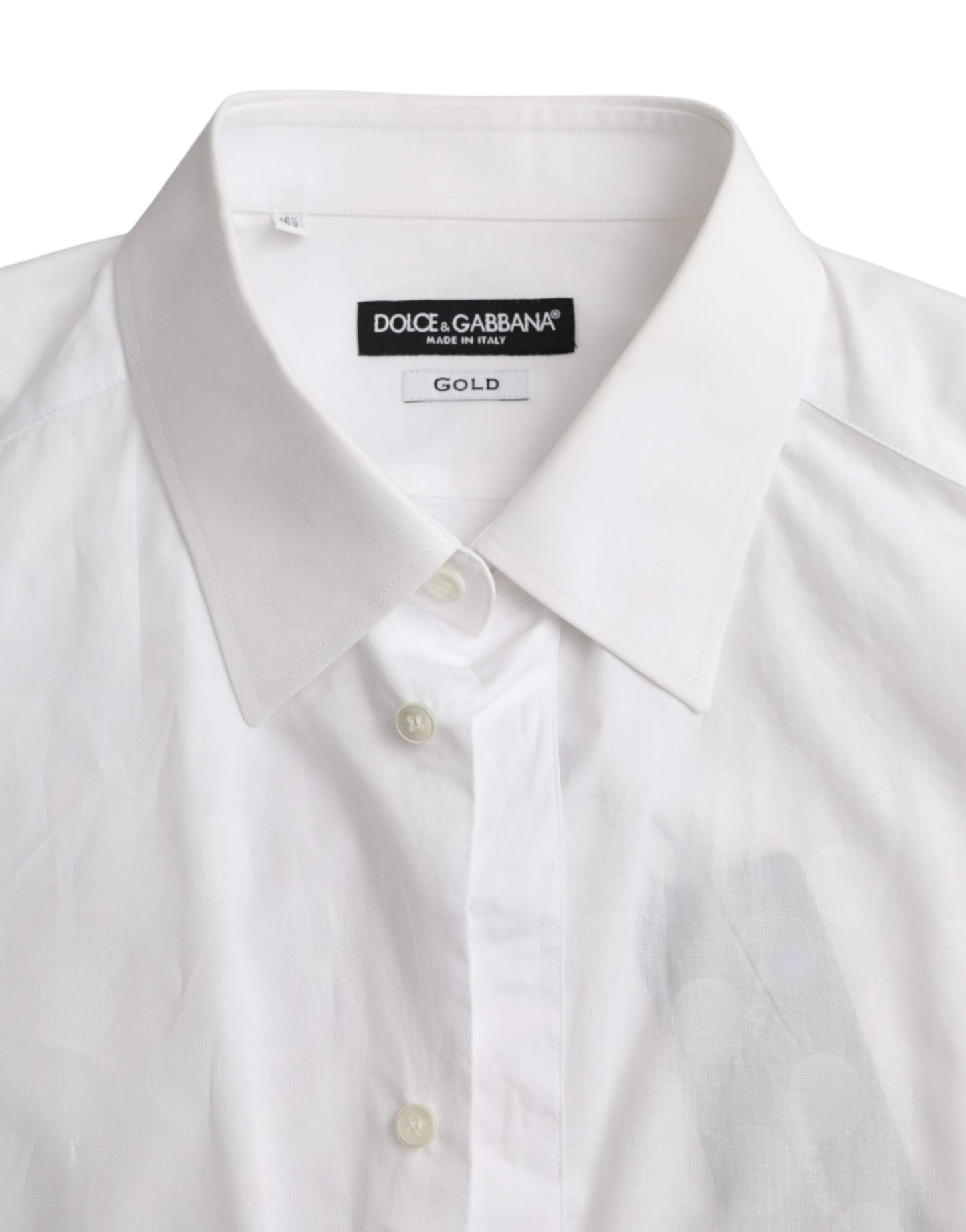 Vestido de algodón blanco con lunares y camisa dorada