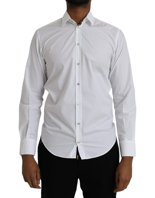 Camisa MARTINI de manga larga de algodón blanco