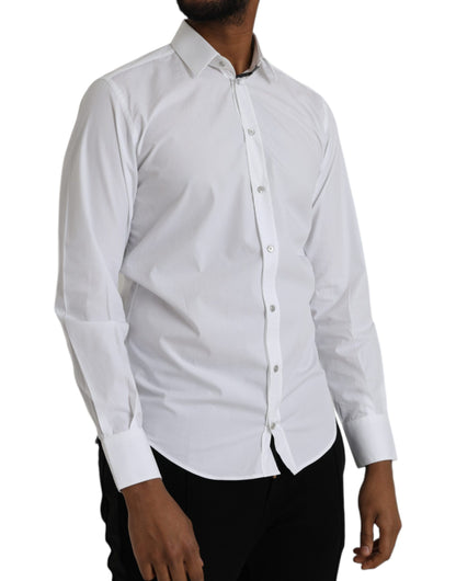 Camisa MARTINI de manga larga de algodón blanco