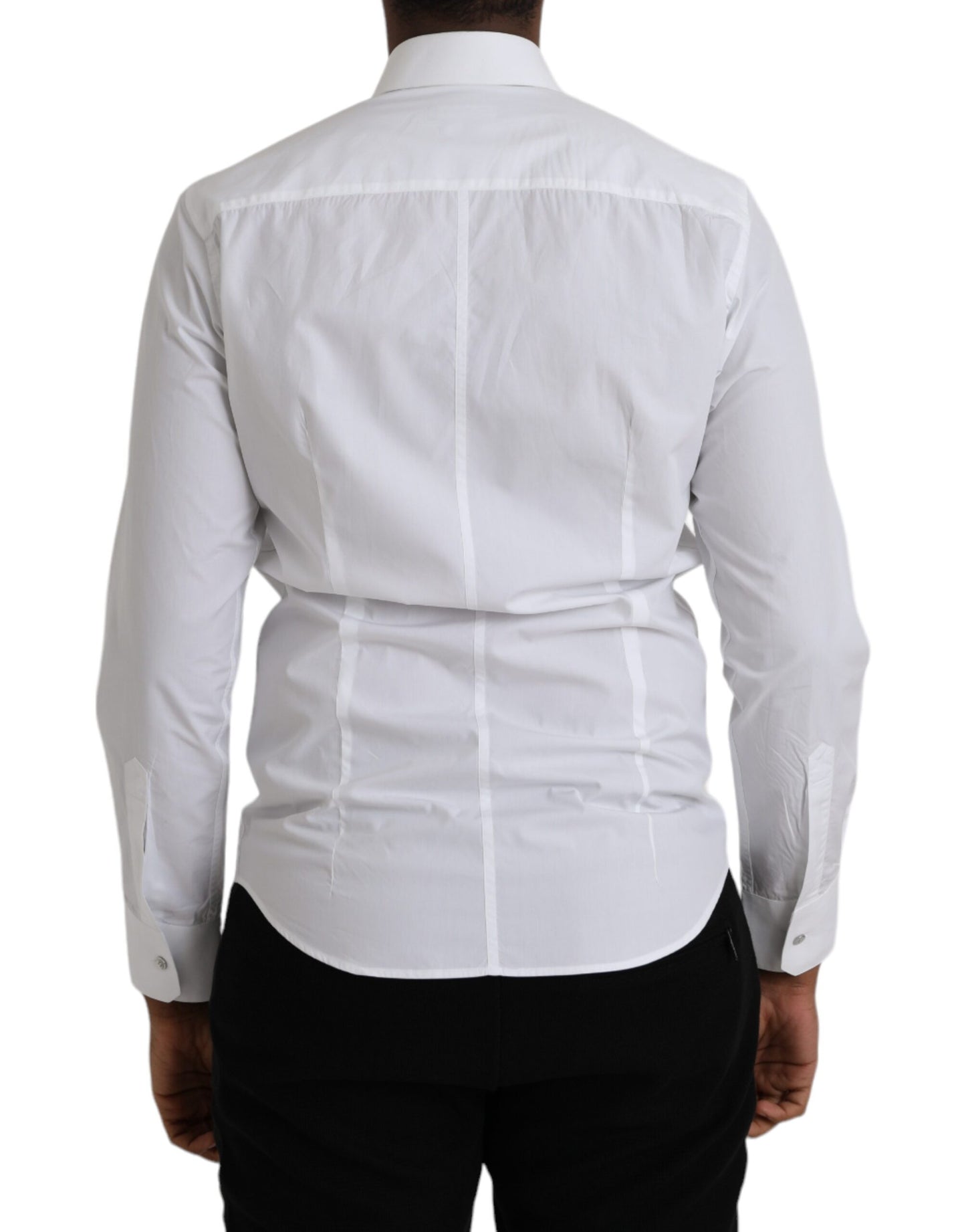 Camisa MARTINI de manga larga de algodón blanco