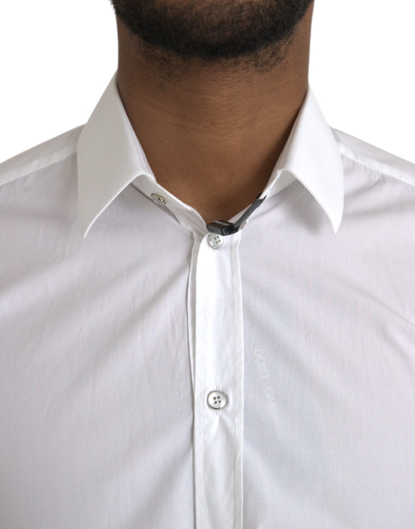 Camisa MARTINI de manga larga de algodón blanco