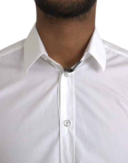 Camisa MARTINI de manga larga de algodón blanco
