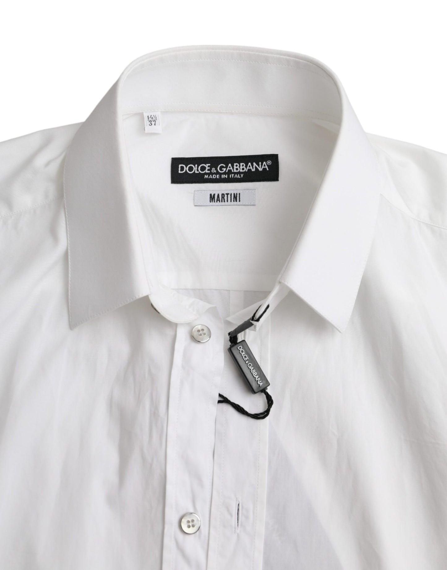 Camisa MARTINI de manga larga de algodón blanco