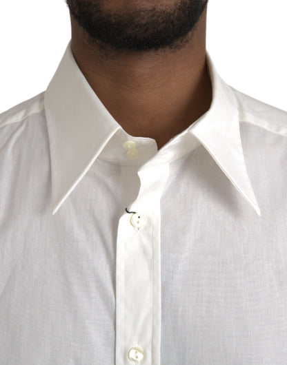 Vestido de algodón blanco, corte entallado, camisa dorada