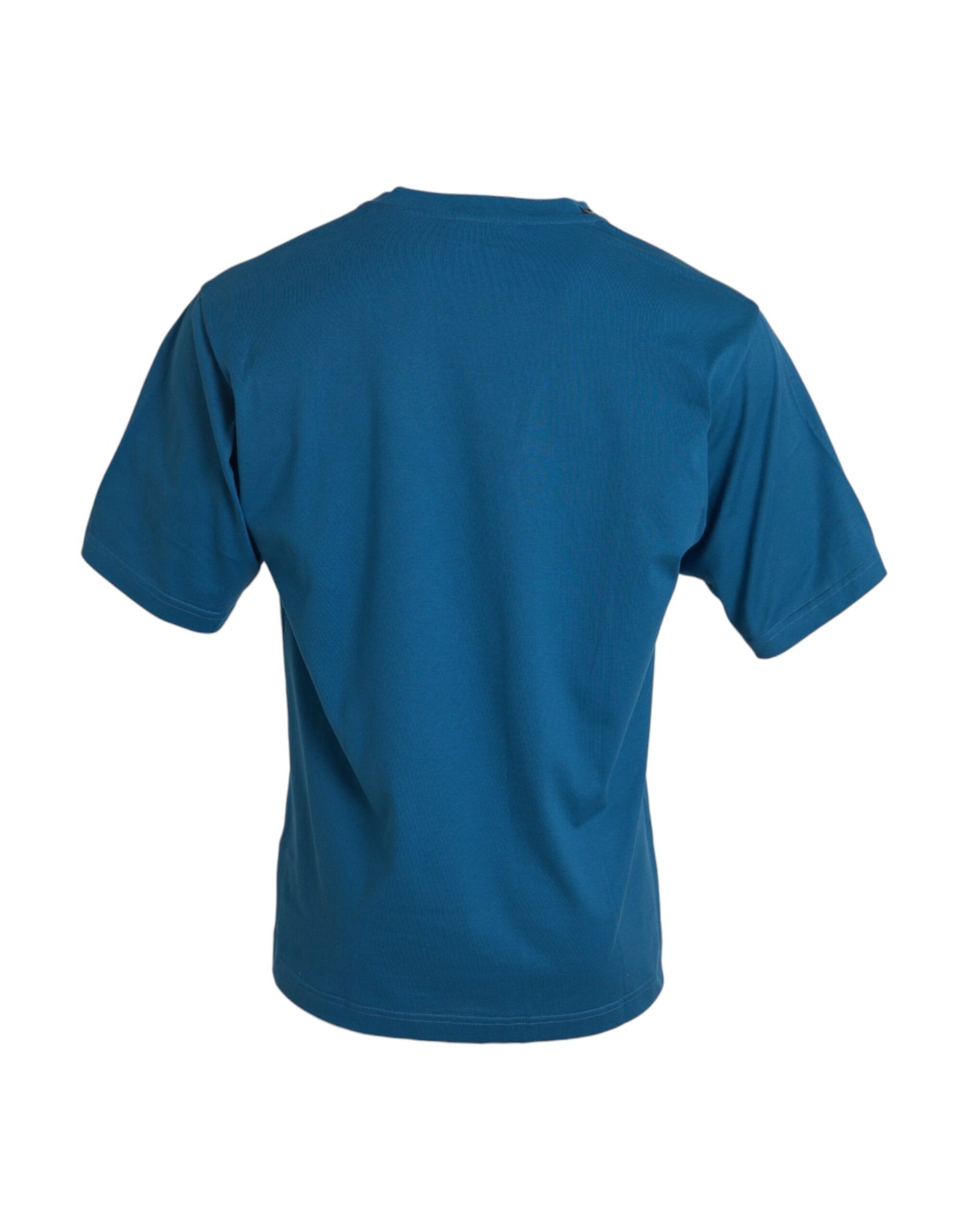 Camiseta de manga corta con cuello redondo y logotipo azul