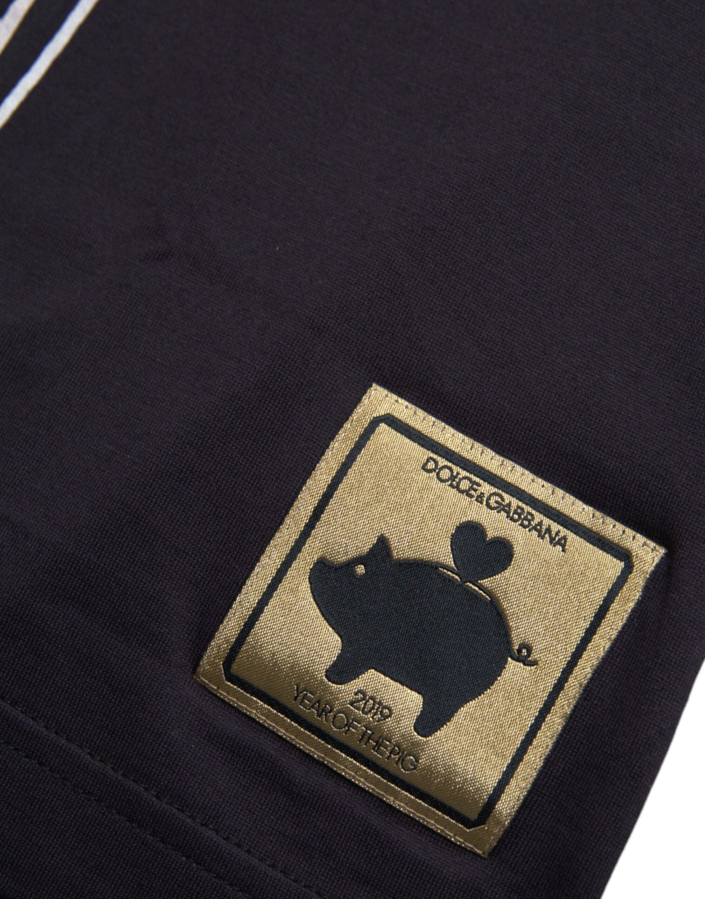 Camiseta negra de algodón del Año del Cerdo 2019
