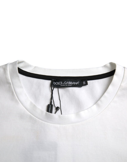 Camiseta de algodón con estampado de labios rojos y blancos para hombre