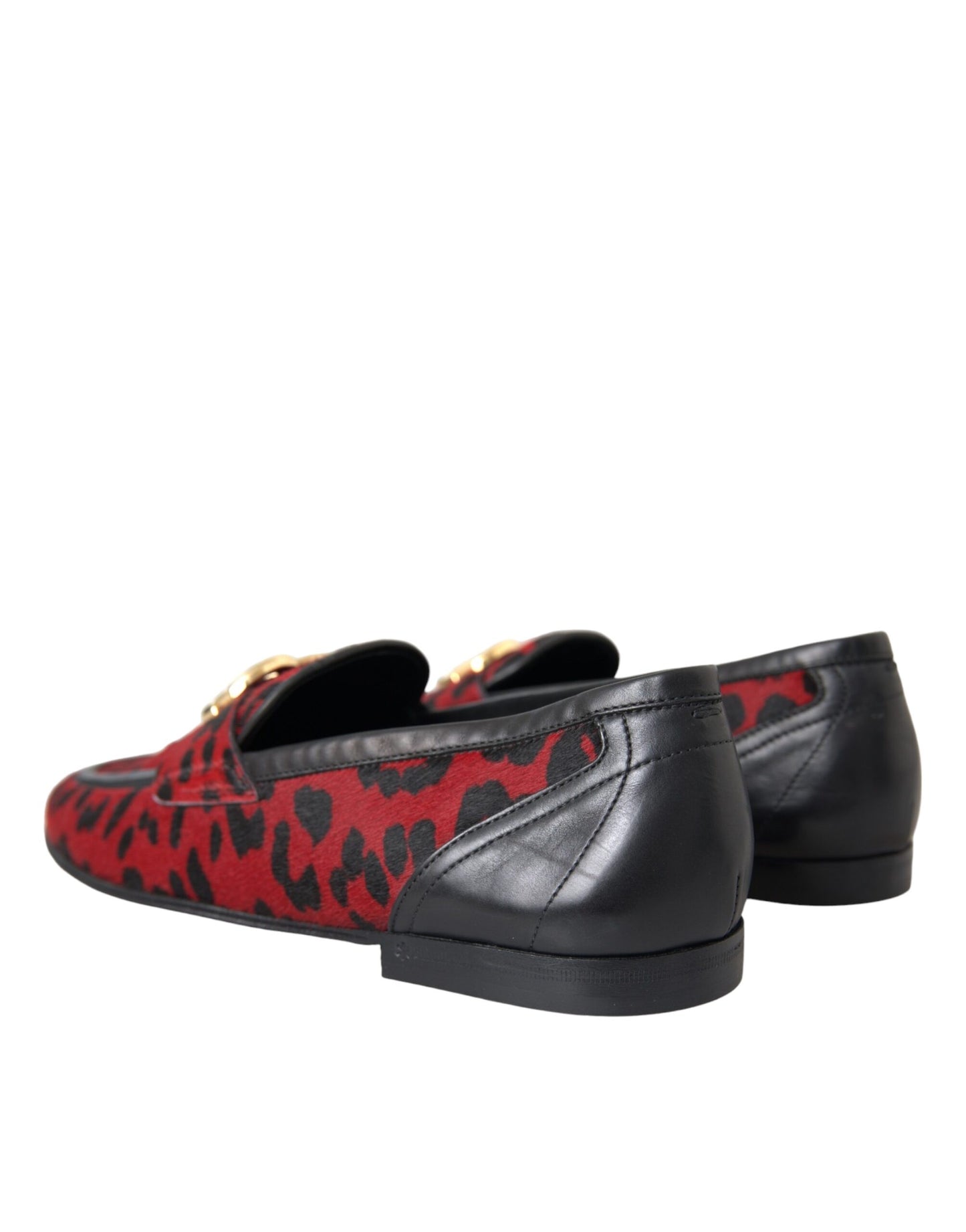 Mocasines DG de leopardo rojo y negro para hombre