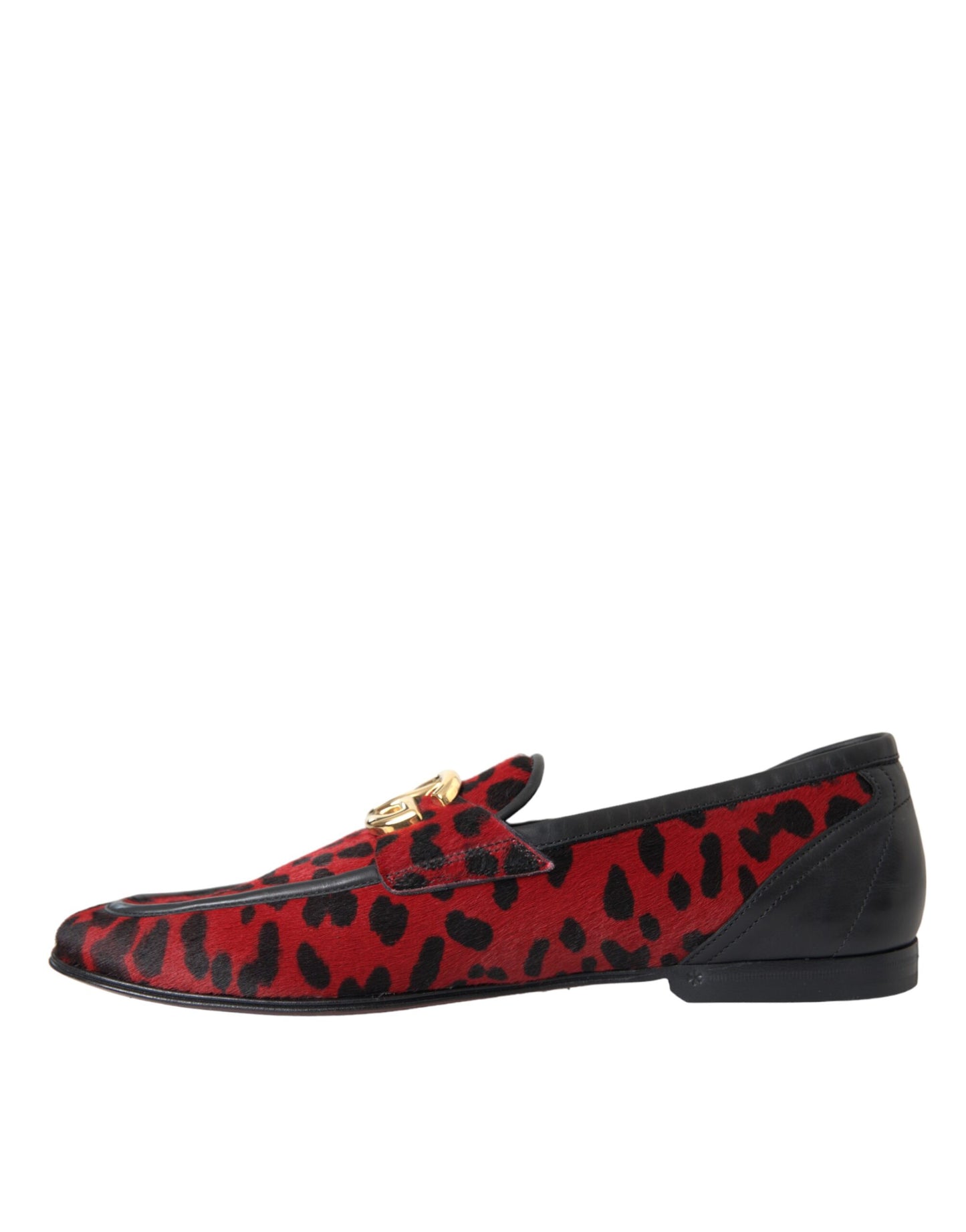 Mocasines DG de leopardo rojo y negro para hombre