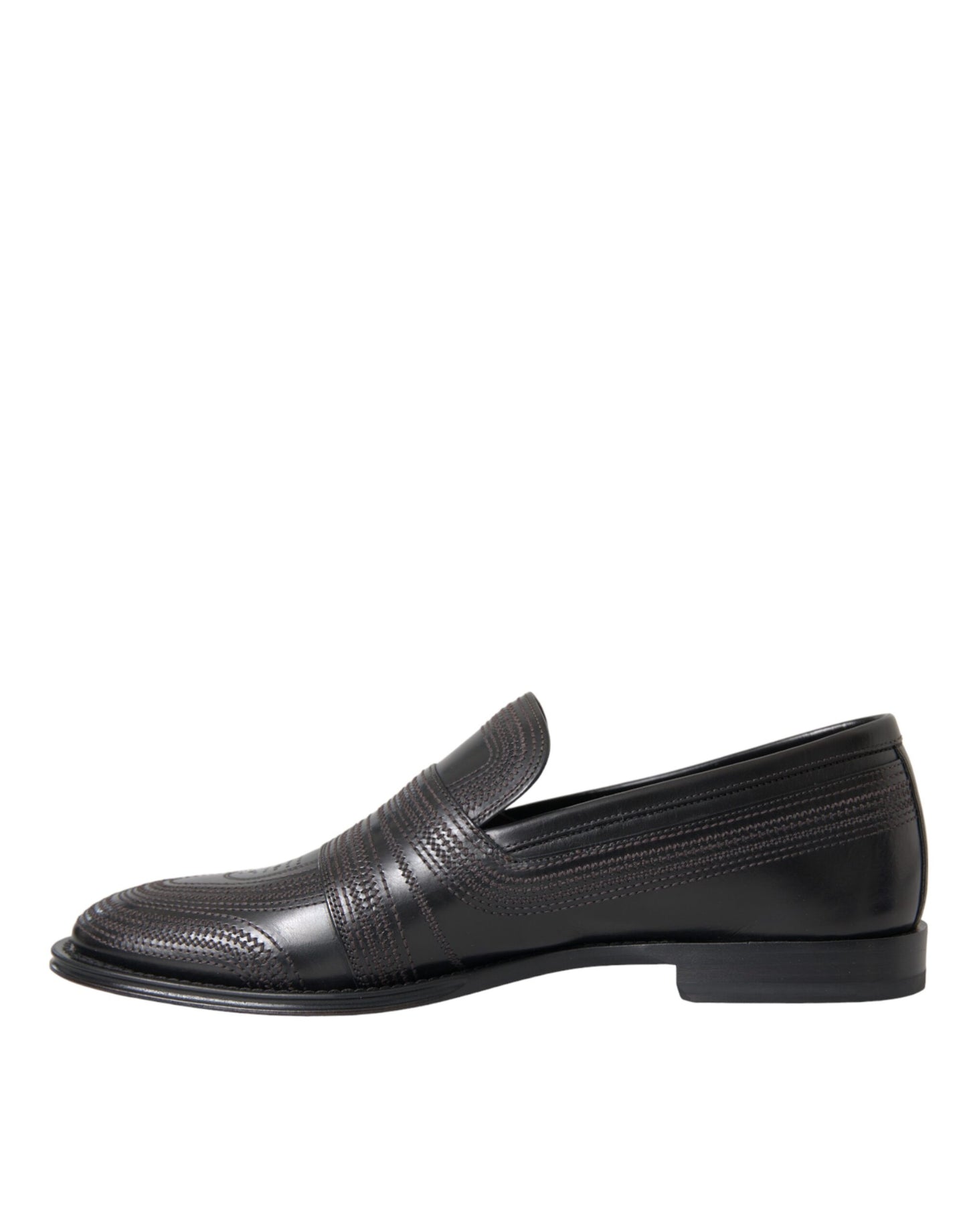 Mocasines de cuero negro y marrón para hombre