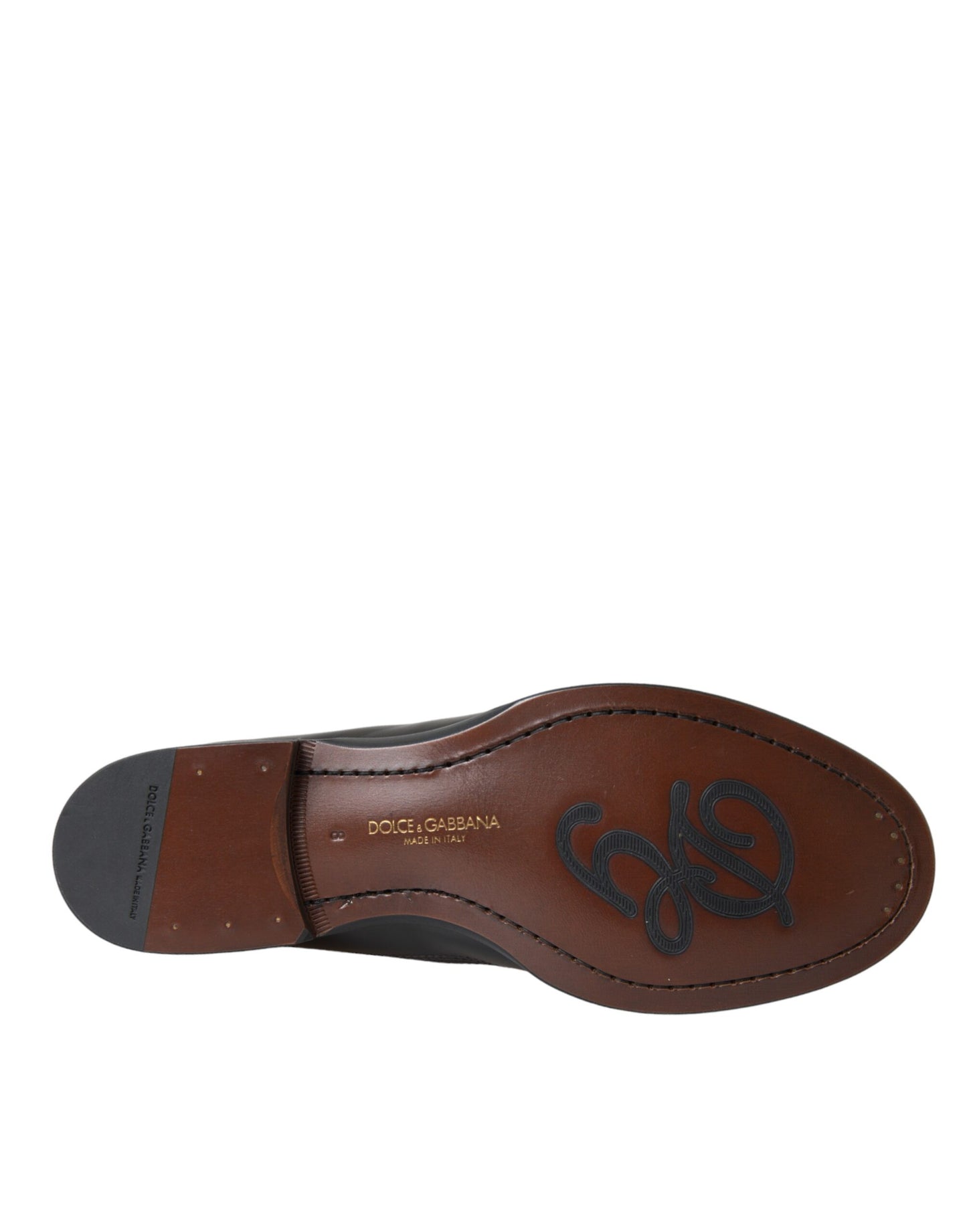 Mocasines de cuero negro y marrón para hombre